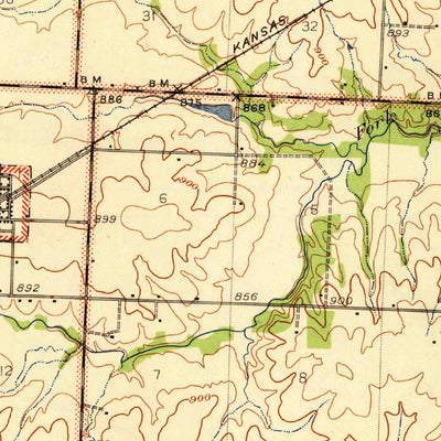 United States Geological Survey Green Ridge, MO (1948, 62500-Scale) digital map