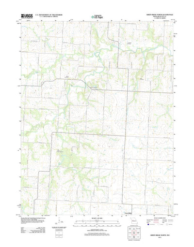 United States Geological Survey Green Ridge North, MO (2011, 24000-Scale) digital map