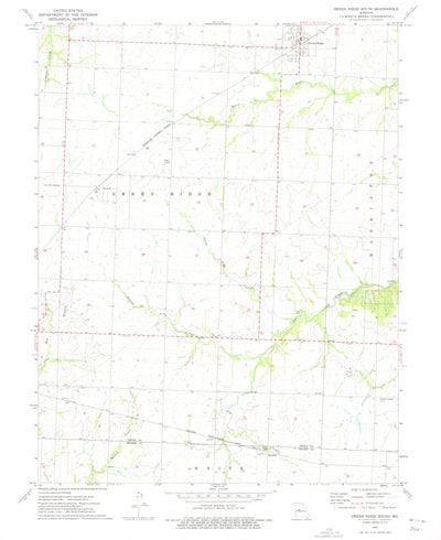 United States Geological Survey Green Ridge South, MO (1973, 24000-Scale) digital map