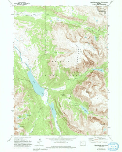 United States Geological Survey Green River Lakes, WY (1968, 24000-Scale) digital map