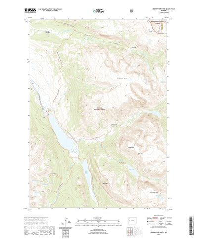 United States Geological Survey Green River Lakes, WY (2021, 24000-Scale) digital map