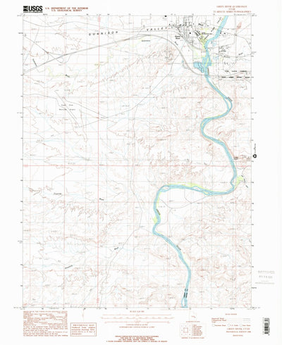 United States Geological Survey Green River, UT (1988, 24000-Scale) digital map
