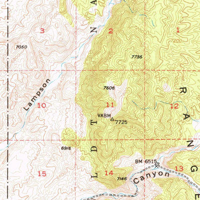 United States Geological Survey Green Springs, NV (1951, 62500-Scale) digital map
