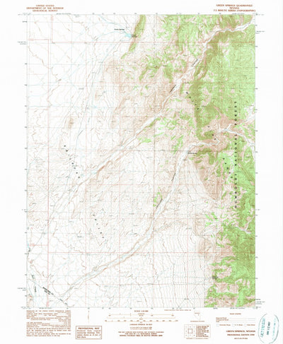 United States Geological Survey Green Springs, NV (1990, 24000-Scale) digital map