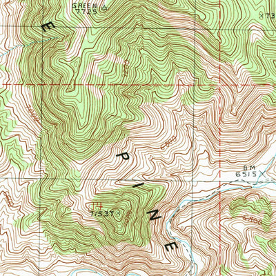 United States Geological Survey Green Springs, NV (1990, 24000-Scale) digital map