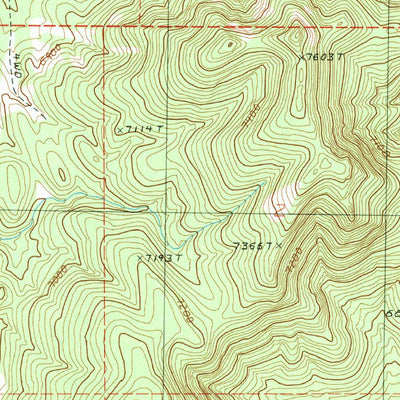 United States Geological Survey Green Springs NW, NV (1990, 24000-Scale) digital map