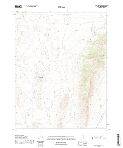 United States Geological Survey Green Springs NW, NV (2021, 24000-Scale) digital map