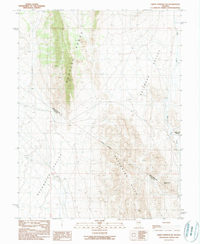 United States Geological Survey Green Springs SW, NV (1990, 24000-Scale) digital map