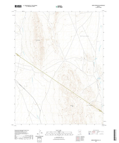 United States Geological Survey Green Springs SW, NV (2021, 24000-Scale) digital map