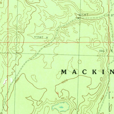United States Geological Survey Green Timbers, MI (1986, 24000-Scale) digital map
