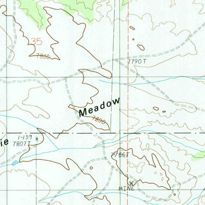 United States Geological Survey Green Top Mountain, WY (1987, 24000-Scale) digital map