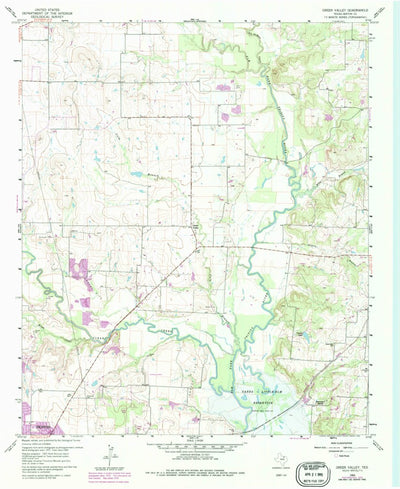 United States Geological Survey Green Valley, TX (1960, 24000-Scale) digital map