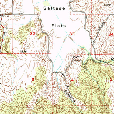 United States Geological Survey Greenacres, WA-ID (1949, 62500-Scale) digital map
