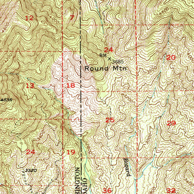 United States Geological Survey Greenacres, WA-ID (1949, 62500-Scale) digital map