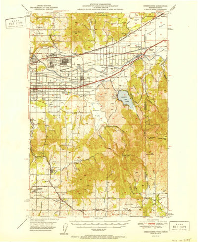United States Geological Survey Greenacres, WA-ID (1951, 62500-Scale) digital map