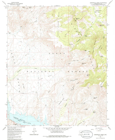 United States Geological Survey Greenback Creek, AZ (1964, 24000-Scale) digital map