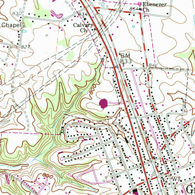 United States Geological Survey Greenbrier, TN (1961, 24000-Scale) digital map