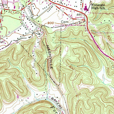 United States Geological Survey Greenbrier, TN (1961, 24000-Scale) digital map