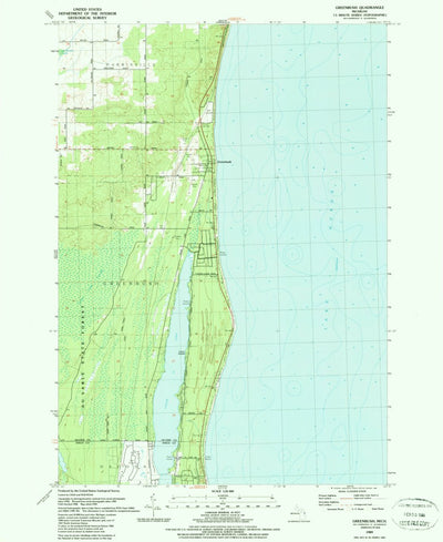 United States Geological Survey Greenbush, MI (1989, 24000-Scale) digital map