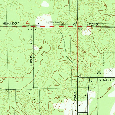 United States Geological Survey Greenbush, MI (1989, 24000-Scale) digital map