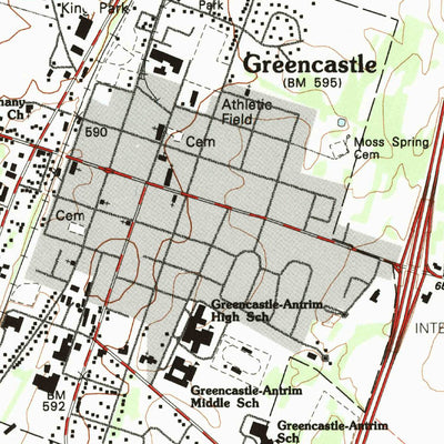 United States Geological Survey Greencastle, PA (1990, 24000-Scale) digital map