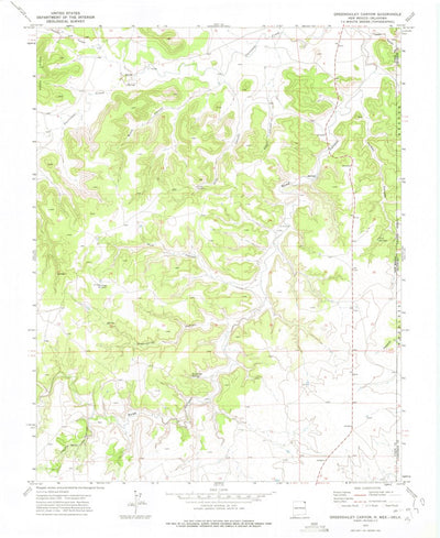 United States Geological Survey Greendailey Canyon, NM-OK (1972, 24000-Scale) digital map
