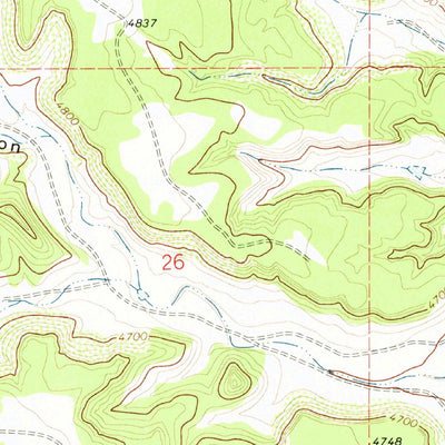 United States Geological Survey Greendailey Canyon, NM-OK (1972, 24000-Scale) digital map
