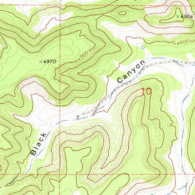 United States Geological Survey Greendailey Canyon, NM-OK (1972, 24000-Scale) digital map