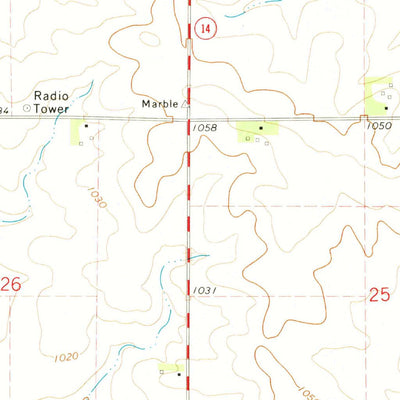 United States Geological Survey Greene, IA (1972, 24000-Scale) digital map