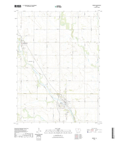 United States Geological Survey Greene, IA (2022, 24000-Scale) digital map