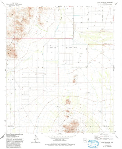 United States Geological Survey Greene Reservoir, AZ (1981, 24000-Scale) digital map