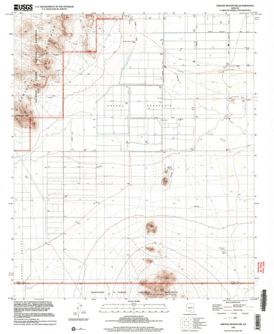 United States Geological Survey Greene Reservoir, AZ (1996, 24000-Scale) digital map