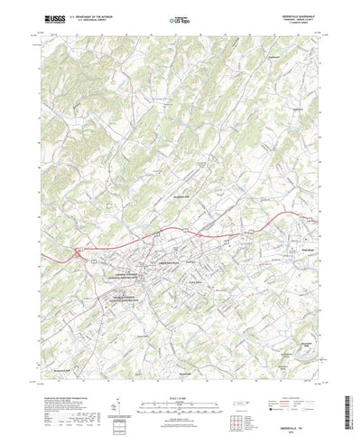 United States Geological Survey Greeneville, TN (2022, 24000-Scale) digital map