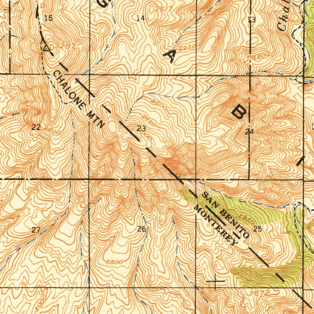 Greenfield, CA (1947, 62500-Scale) Map by United States Geological ...