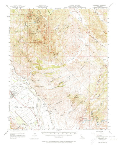 United States Geological Survey Greenfield, CA (1957, 62500-Scale) digital map