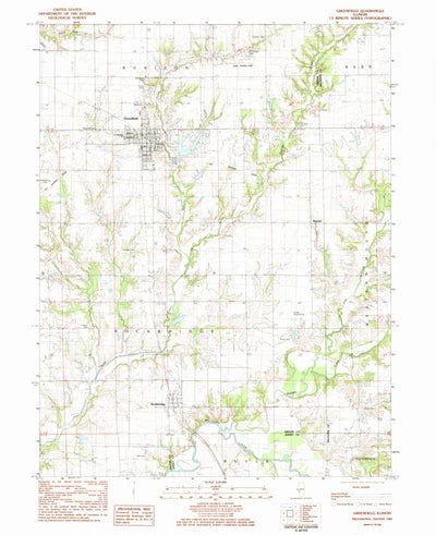 United States Geological Survey Greenfield, IL (1983, 24000-Scale) digital map