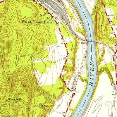 United States Geological Survey Greenfield, MA (1954, 31680-Scale) digital map