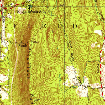 United States Geological Survey Greenfield, MA (1954, 31680-Scale) digital map