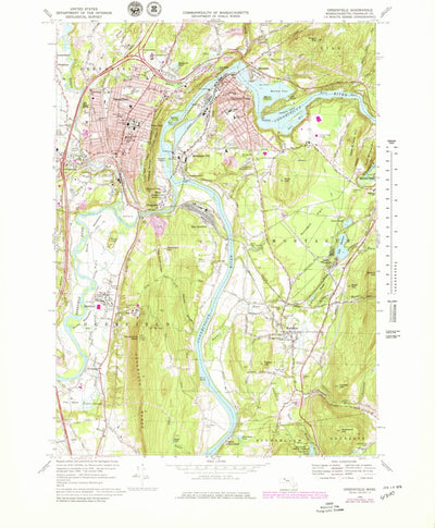 United States Geological Survey Greenfield, MA (1968, 25000-Scale) digital map