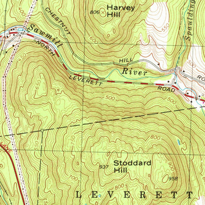 United States Geological Survey Greenfield, MA (1968, 25000-Scale) digital map