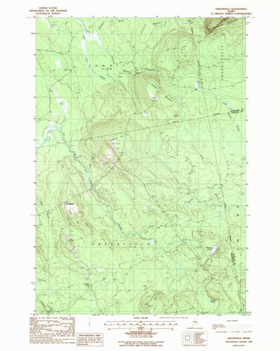United States Geological Survey Greenfield, ME (1988, 24000-Scale) digital map