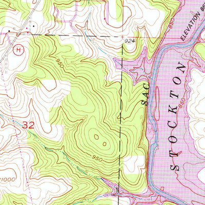 United States Geological Survey Greenfield, MO (1956, 24000-Scale) digital map