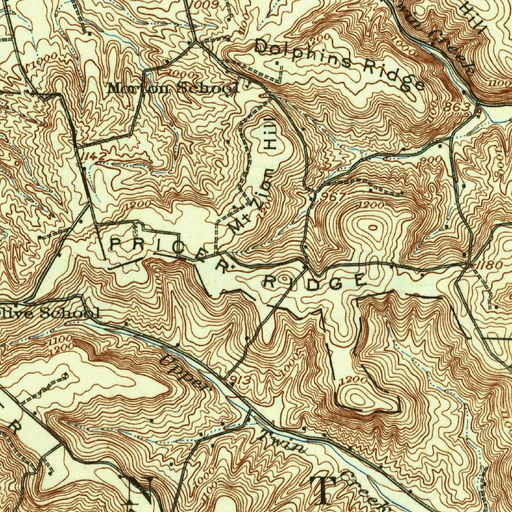 Greenfield, OH (1917, 62500Scale) Map by United States Geological