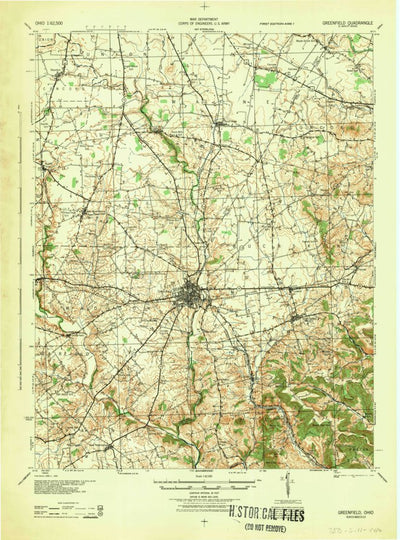 United States Geological Survey Greenfield, OH (1944, 62500-Scale) digital map
