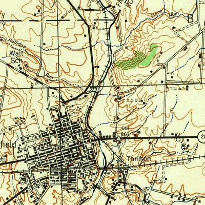 United States Geological Survey Greenfield, OH (1944, 62500-Scale) digital map