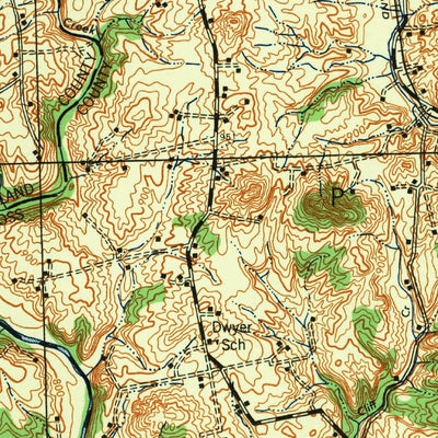 United States Geological Survey Greenfield, OH (1944, 62500-Scale) digital map