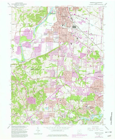 United States Geological Survey Greenhills, OH (1965, 24000-Scale) digital map