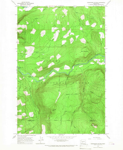 United States Geological Survey Greenhorn Buttes, WA (1965, 24000-Scale) digital map