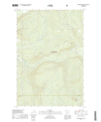 United States Geological Survey Greenhorn Buttes, WA (2020, 24000-Scale) digital map