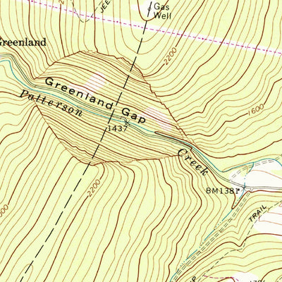 United States Geological Survey Greenland Gap, WV (1967, 24000-Scale) digital map